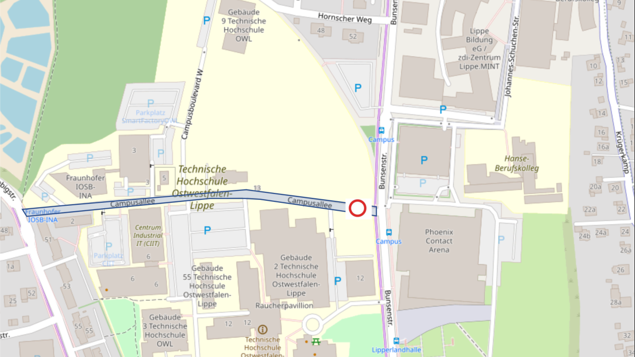 Campusallee gesperrt