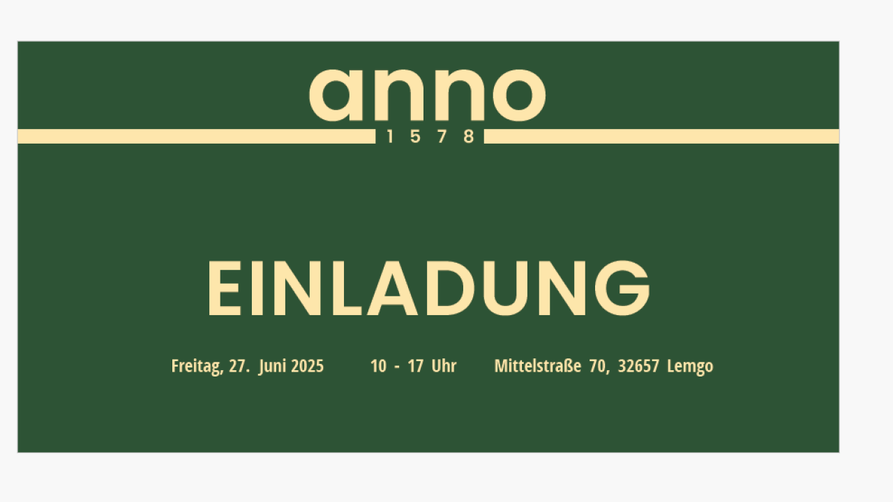 Das anno 1578 lädt ein